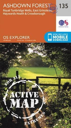 Ashdown Forest (Map) OS Explorer Active Map