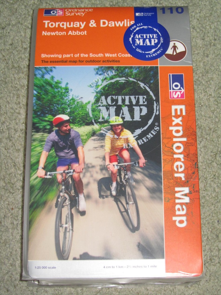OS Ordnance Survey Explorer ACTIVE maps – laminated editions; vgc