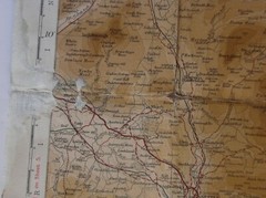 Vintage Batholomew’s Harrogate map c1920 Half Inch Sheet 4 Leeds York Bradford