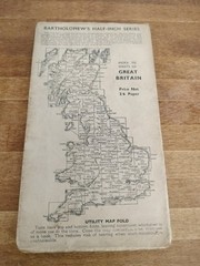 Vintage Bartholomews Revised Half Inch Contoured Maps Herts & Bucks Sheet 15.