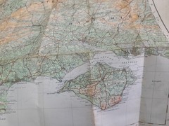 Vintage Ordnance Survey Map Of England South Sheet 11, 1919
