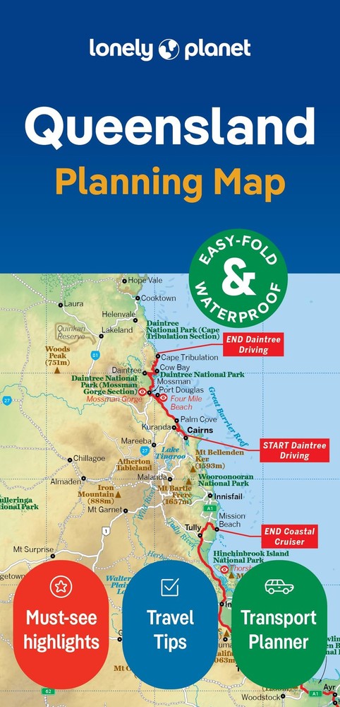 Lonely Planet Queensland Planning Map Sheet Map, Folded