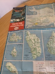 Esso The Caribbean With The Bahamas And Bermudan Map 1956