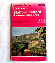 3 x assorted Ordnance Survey 1:50,000 maps Stafford Telford Ludlow Wenlock Edge