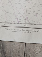 NOAA Chart 16013 Cape St Elias to Shumagin island Alaska 36in x 44in Map