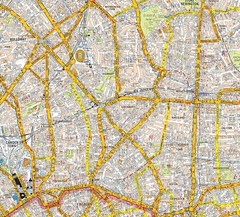 London A-Z Wall Map – Premier Edition – Borough Boundaries Postal Districts