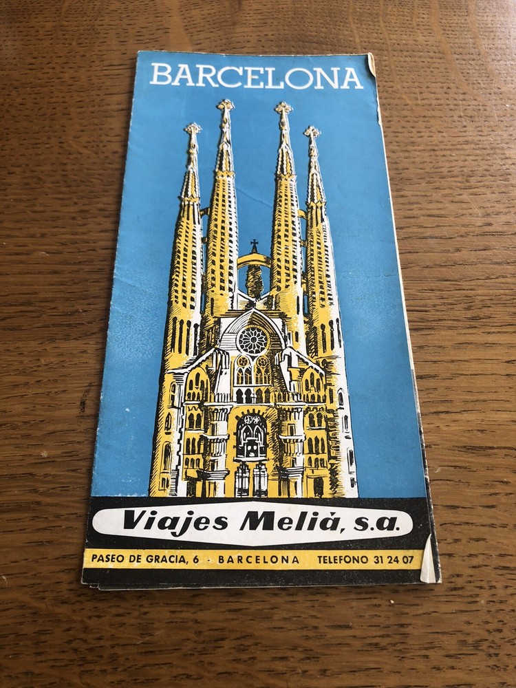 Rare Vintage Barcelona Guide Circa 1960.