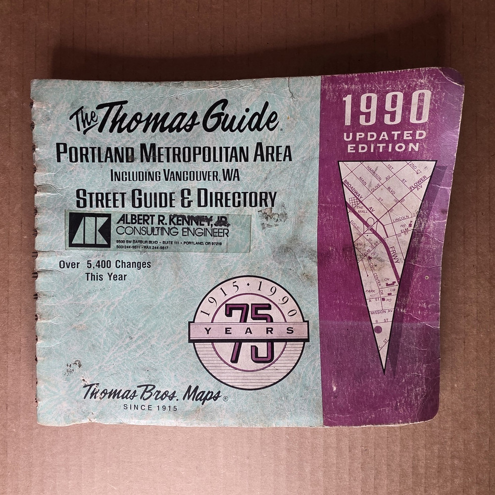 Vintage 1990 Thomas Guide: Portland Metropolitan Area – A Time-Capsule Map!