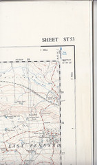 Ordnance Survey 1:25,000 First Series Map Sheet ST 53 Glastonbury