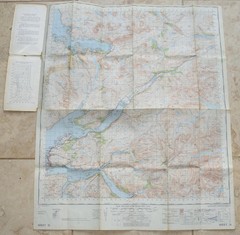LOCHCARRON Ordnance Survey One-Inch Map Sheet 26 7th Series 1957 (1965) Paper