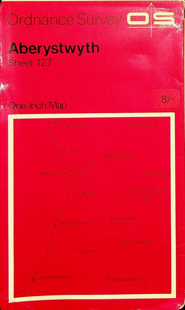 Ordnance Survey One-Inch 7th Series Map – Sheet 127 – Aberystwyth