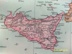 Antique Map. ITALY with Rome & Venice inset, Bartholomew. c1909. VG.