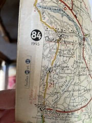 1945 MICHELIN MAP OF AREA OF FRANCE SEE PHOTOS.