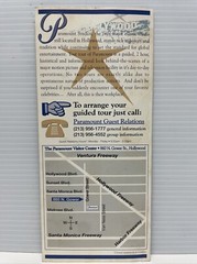 Vintage 1980s Studio Tour Paramount Pictures Tourist Travel Brochure