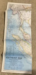 National Geographic Map Southeast Asia 1968
