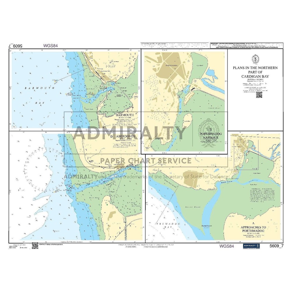 Admiralty Small Craft Chart 5609_7: Plans in the Northern Part of Cardigan Bay