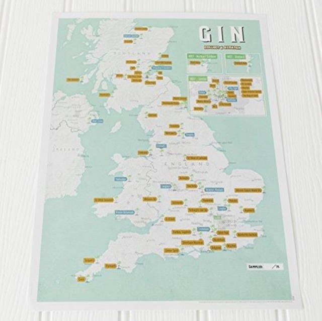 Gin Collect and Scratch Print by Maps International (Wallchart)