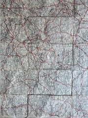 MAP Geographia Road Map. Bath & BristoL. Cloth Backed Possibly 1921