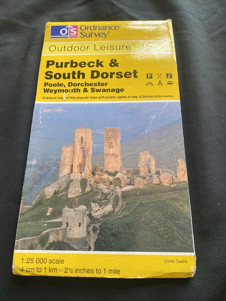 Purbeck & South Dorset Ordnance Survey OS Explorer Map #15 1:25 scale (1234)