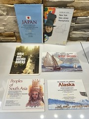 National Geographic Map 2-Piece Slip Cover Case Holder With 20 Various Old Maps