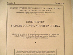 Vintage 1928 USDA SOIL SURVEY OF YADKIN COUNTY NC w/FOLD OUT MAP
