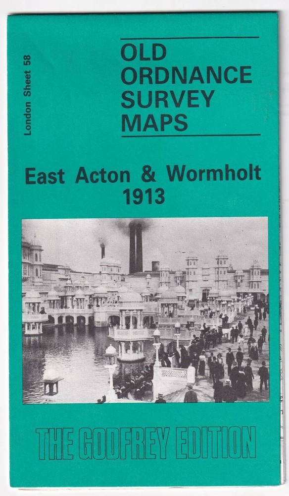 OLD ORDNANCE SURVEY MAPS: EAST ACTON & WORMHOLT 1913