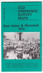 OLD ORDNANCE SURVEY MAPS: EAST ACTON & WORMHOLT 1913