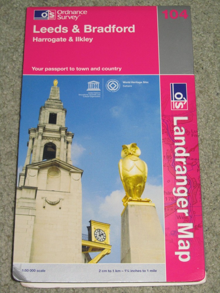 Ordnance Survey Landranger 1:50,000 sheet 104 Leeds & Bradford – 2009