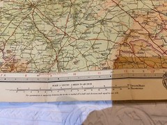 Vintage Bartholomew’s Revised Half Inch Cloth Map Of Warwickshire No 18