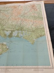 Vintage Bartholomews Revised Half Inch Contoured Maps New Forest Sheet 5 Cloth.