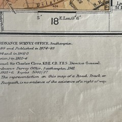 Vintage Ordnance Survey Map of the Country Round London 1921. 30inc L x 39 w inc