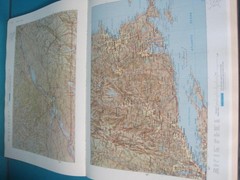 BRITANNICA ATLAS 1768 – 1988 15″ X 11″ BLUE HARDBACK BOOK WITH BEAUTIFUL MAPS