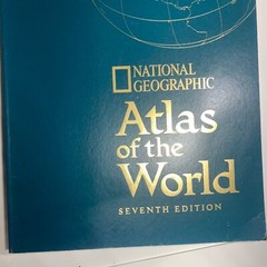 National Geographic Atlas of the World Seventh Edition Hard Cover Lg 18.5” X 12”