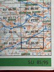 OS Ordnance Survey, Pathfinder Map, Sheet: SU 85/95, Farnborough & Aldershot