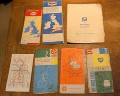 Bundle Vintage Road Maps Atlas BP/Esso/Mobil/National Benzole X 7 Pull Out