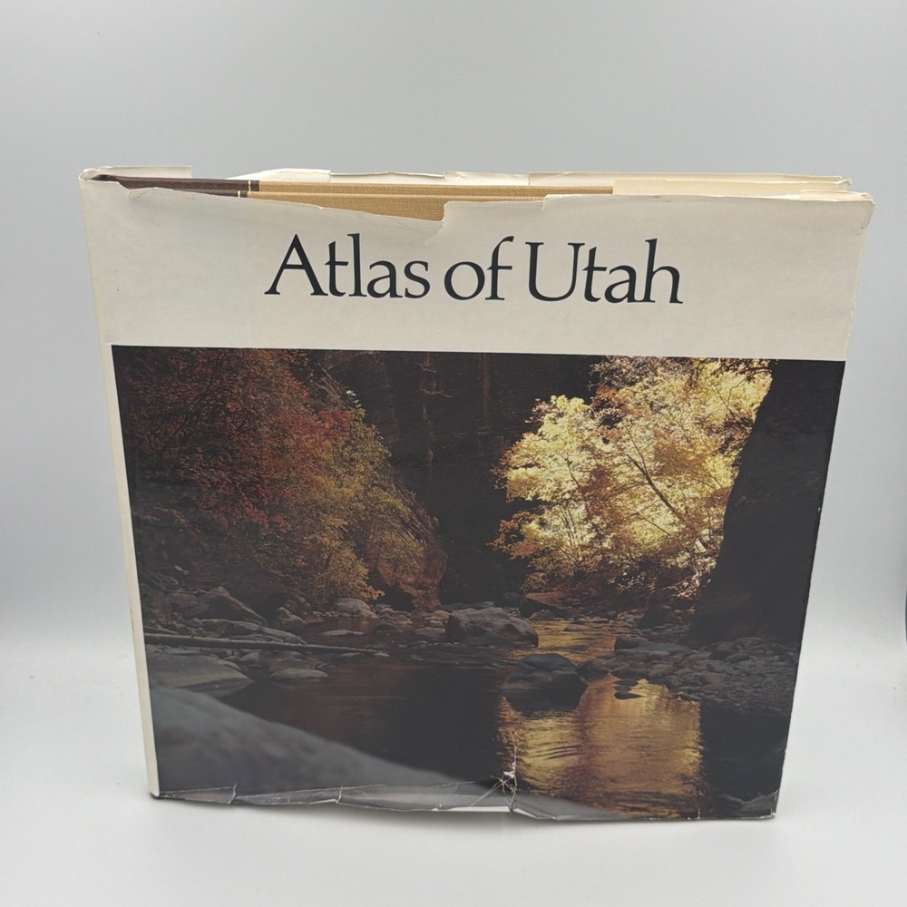 Vintage Atlas of Utah 1981 Hardcover Geography History Reference Maps BYU Press