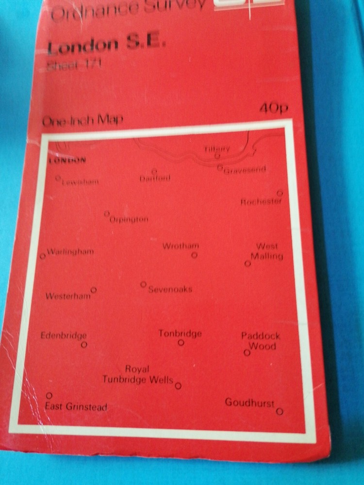 Ordnance Survey One-Inch Map, Sheet 171: London S.E. (1970s).