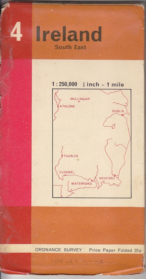 Ordnance Survey Quarter Inch Map Sheet 4 Ireland South East