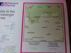 OS MAP MALTON NORTON PICKERING HELMSLEY EASINGWOLD HUTTON le HOLE NY MOORS