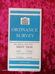 Vintage Ordnance Survey Sheet TM08 Norfolk Folding Map 1:25 000 1960s Edition