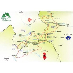 Peaks of the Balkans walking / hiking map Albania Kosovo Montenegro