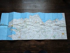 French, English and Dutch Cartes IGN Serie Rouge 1:250000 BRETAGNE map 105