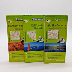 Bundle of x 3 Michelin Map USA, California & Nevada, Big Sky Country, Rockies
