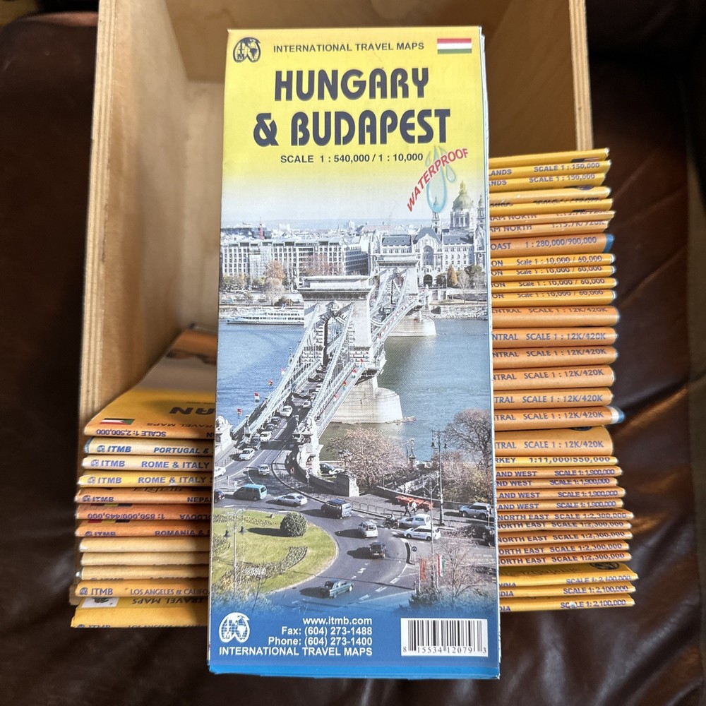 HUNGARY & BUDAPEST TRAVEL REFERENCE MAP 1:540,000/10,000 By Itmb Publishing Ltd