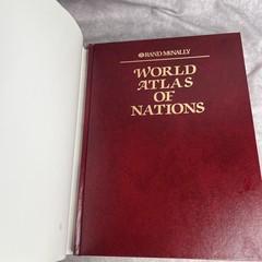 1993 Rand McNally World Atlas of Nations Large Hardcover Maps Reference Book