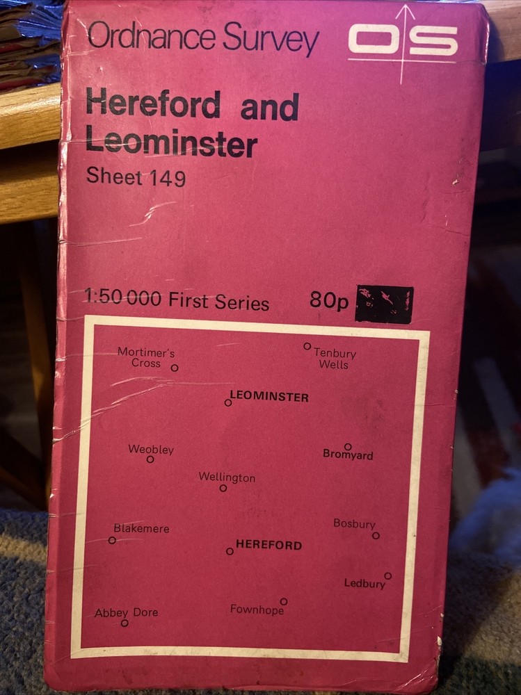OS 1:50,000 Landranger Sheet 149 Hereford and Leominster, 1974