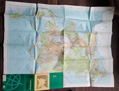 VINTAGE Maps Bartholomew World Travel Africa, Australia, N.America & Eurasia