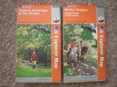 242 243 TELFORD MARKET DRAYTON ACTIVE WATERPROOF EXPLORER ORDNANCE SURVEY MAP OS