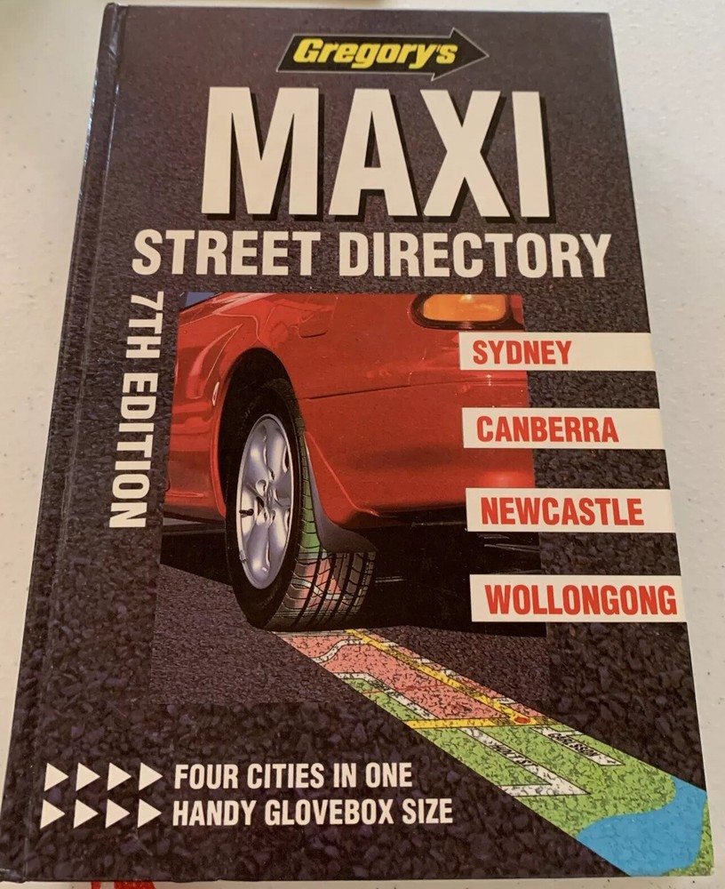 Gregory’s Canberra Street Directory 7th Edition – 1995 – Vintage Hardcover Maps