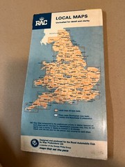 Classic Retro 1970s RAC Map of Lincoln incl town plans of Grimbsy